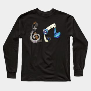 Abstract Paper Musical Duo Long Sleeve T-Shirt